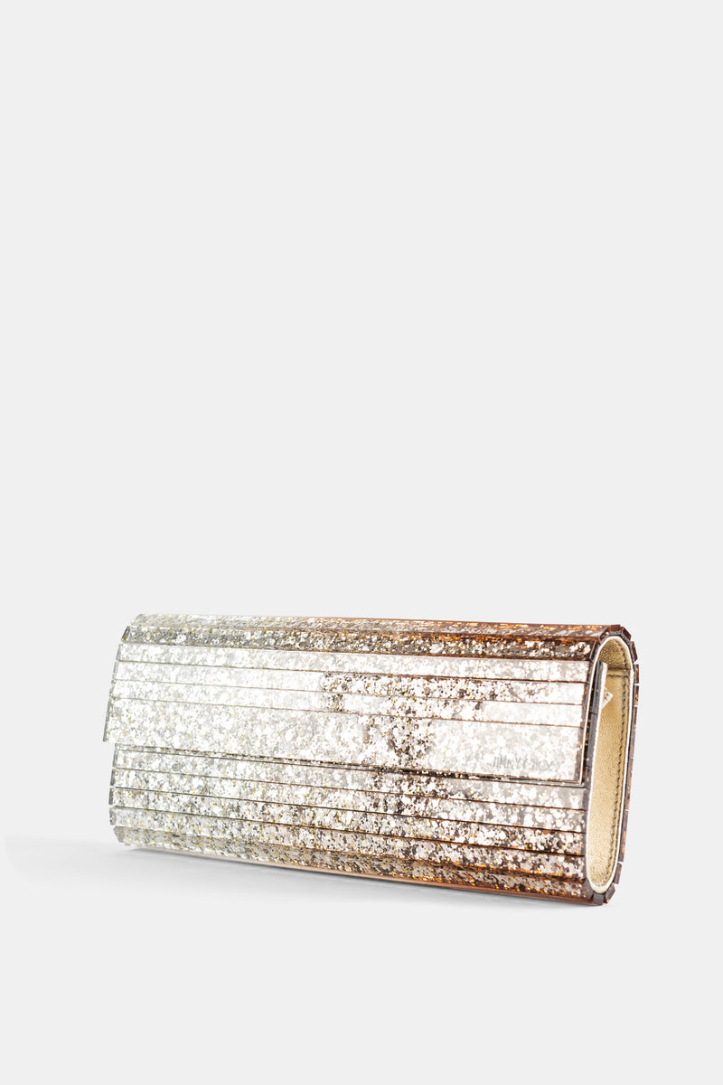 Pochette Sweetie glitter dégradé Rose doré