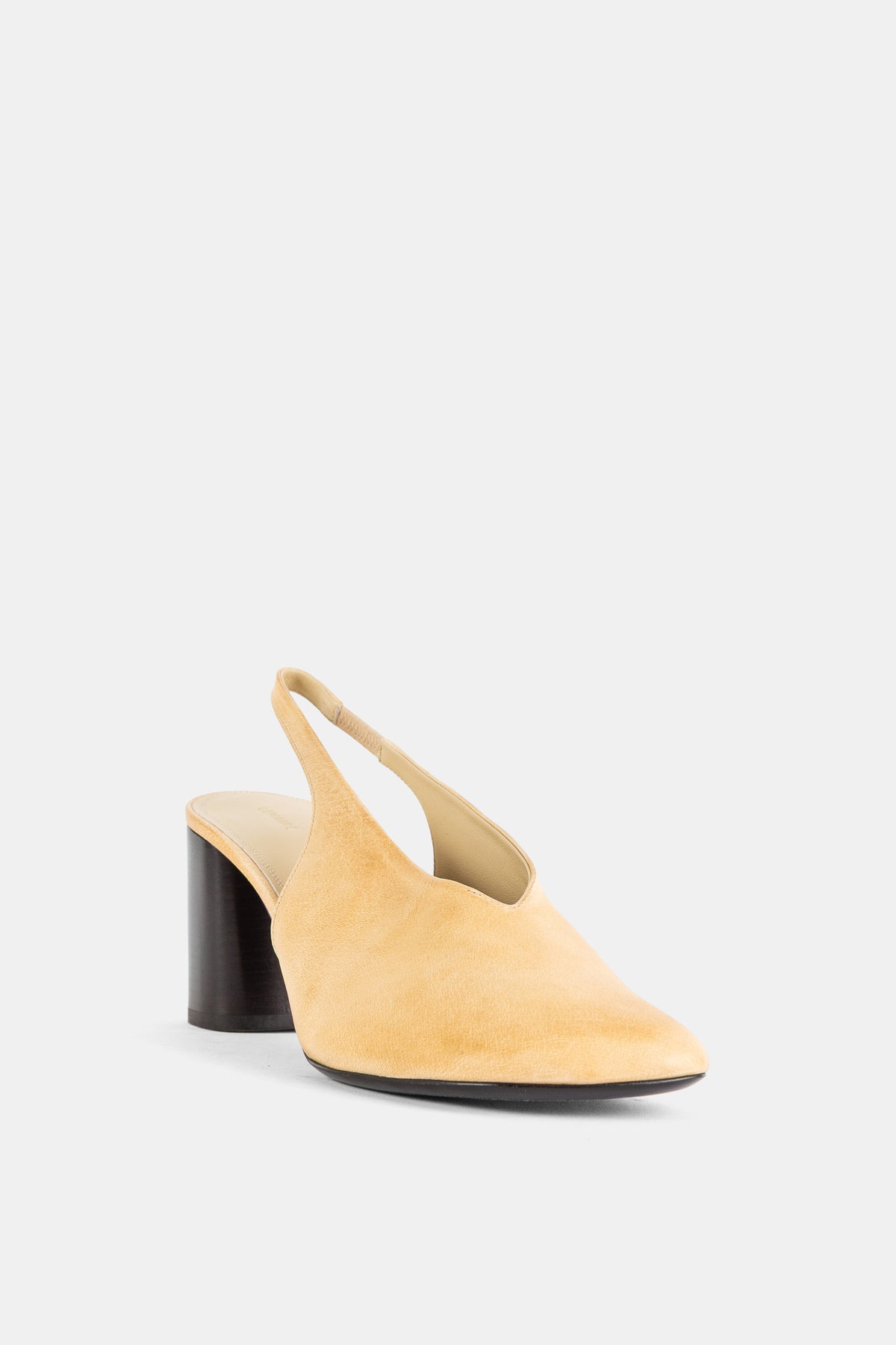 Slingback en cuir de buffle lavé Glove 80 beige sablé