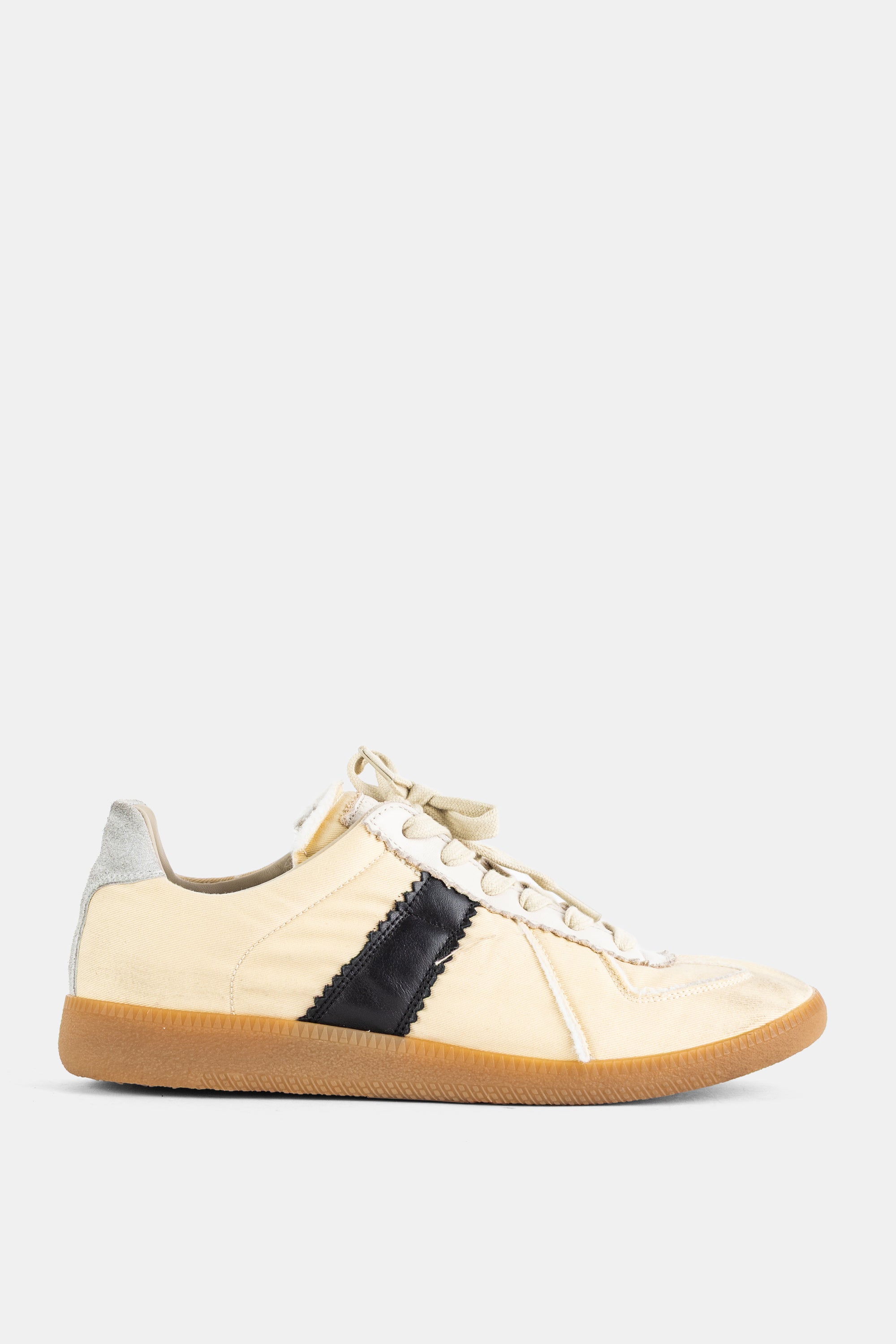 Replica canvas ivory black stripe Maison Margiela Sneaker | Actuel B