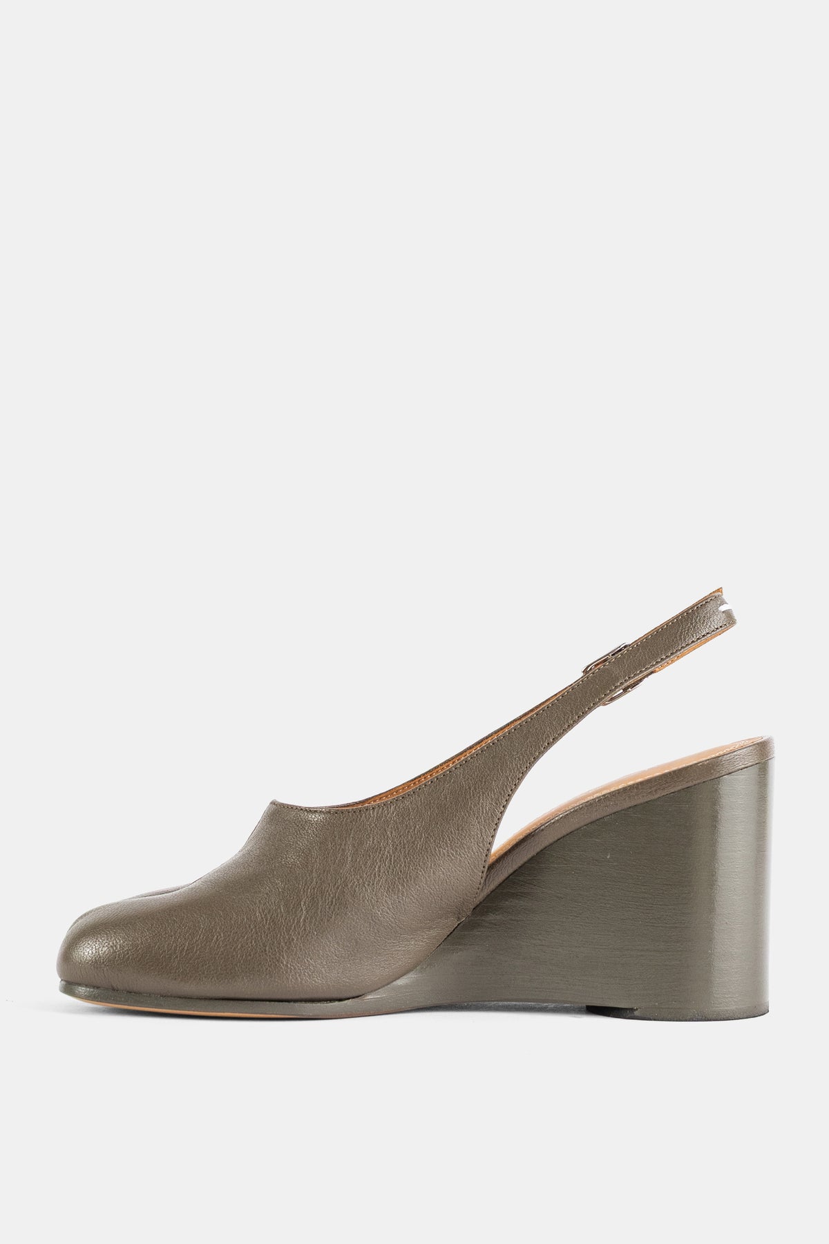 Tabi Wedge Slingback Nappa Leather Khaki Olive