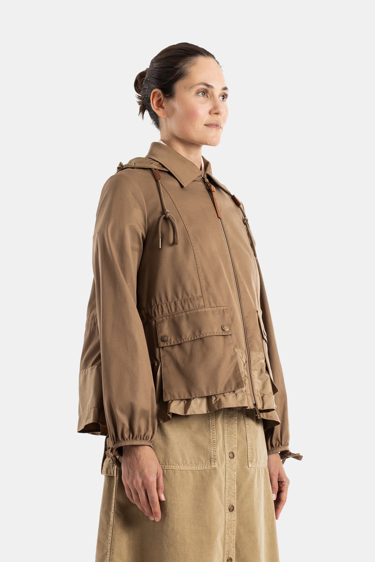 Veste à capuche Adenium camel
