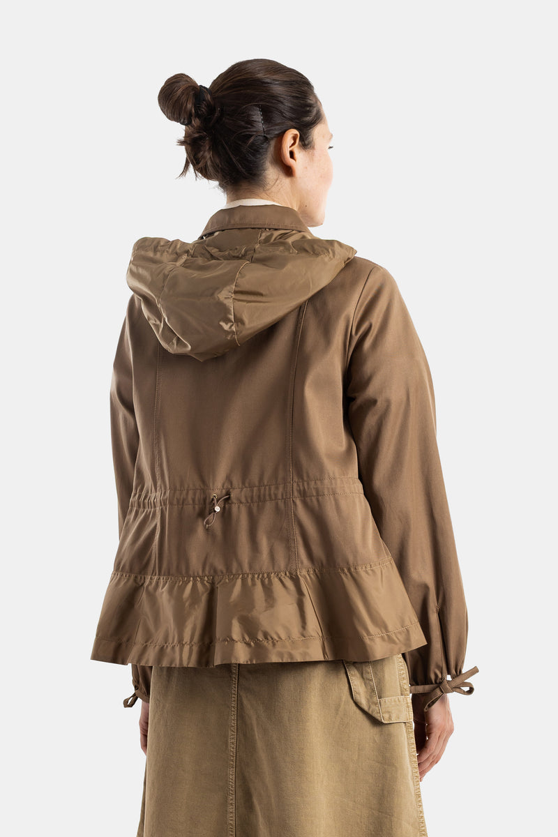Veste à capuche Adenium camel