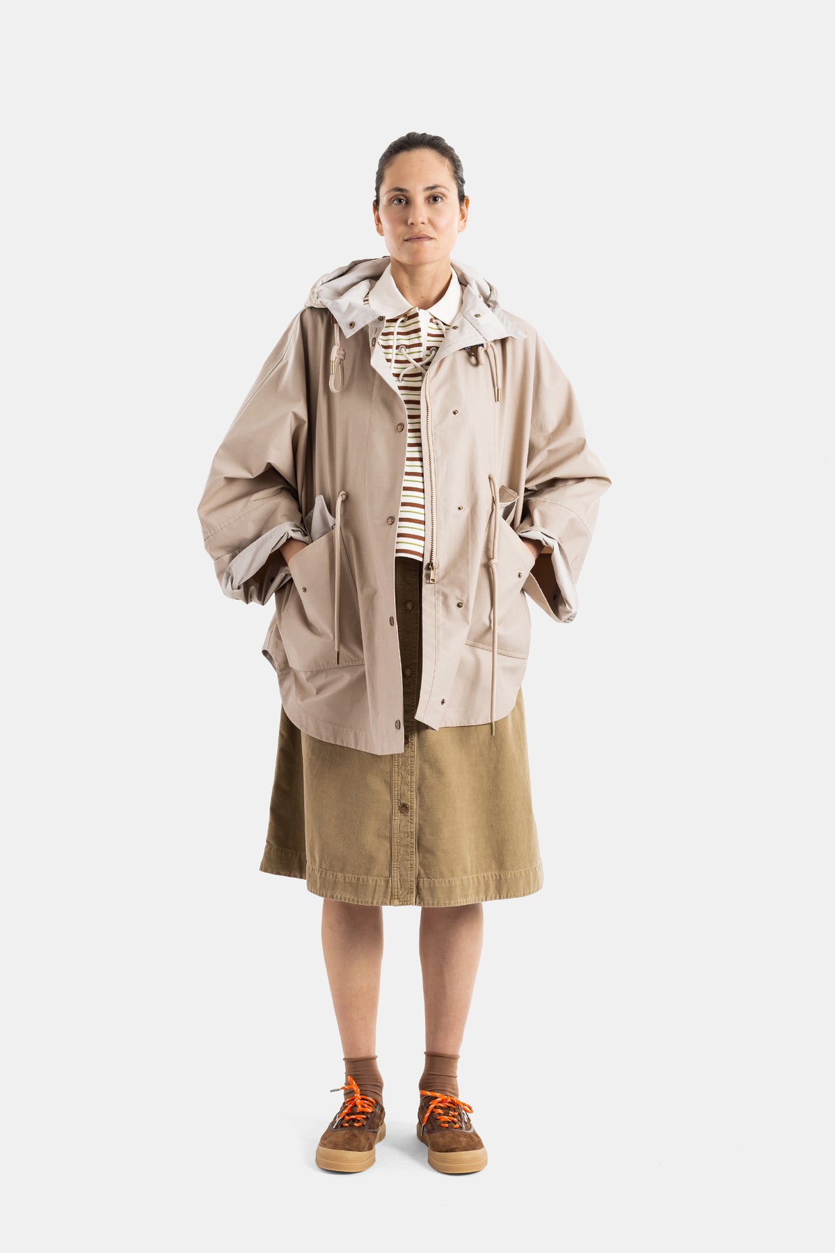 Veste à capuche Brunnera camel