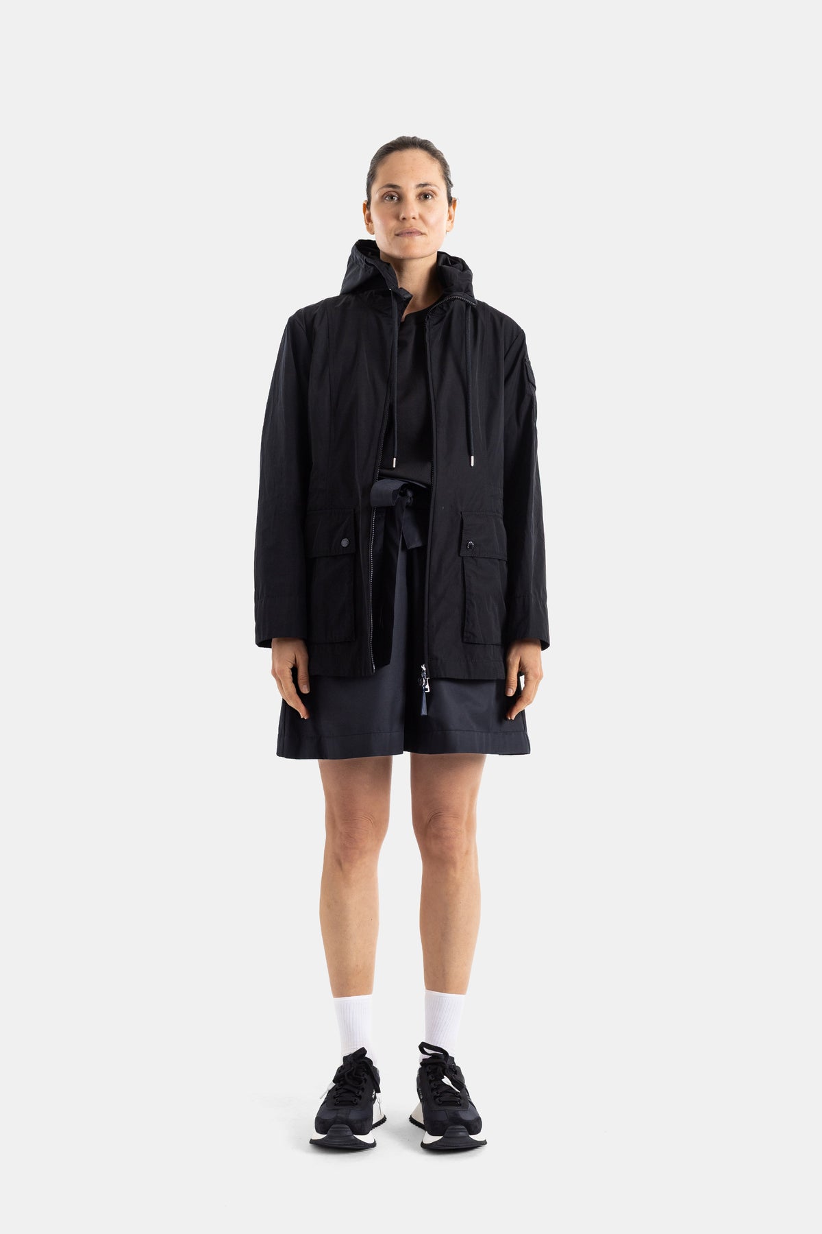 Parka à capuche Leandro noire