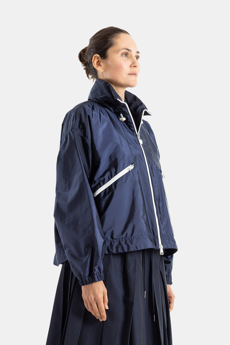 Marmacy hooded rain jacket in navy