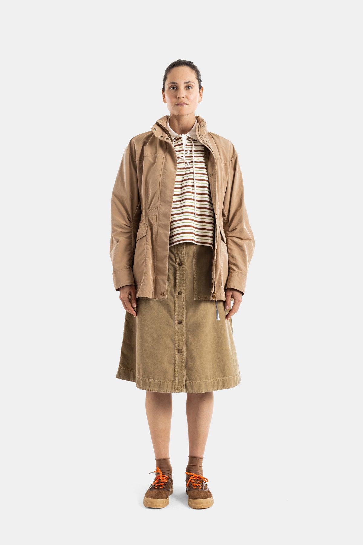 Nades beige short parka
