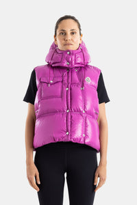 Gilet piumino con cappuccio Pario rosa - 2
