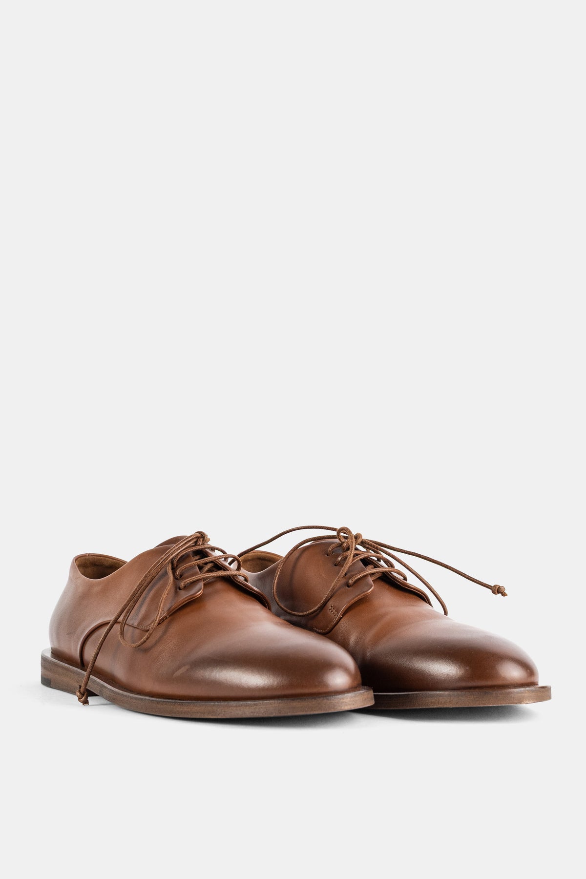 Hazelnut Brown Smooth Leather Derbies