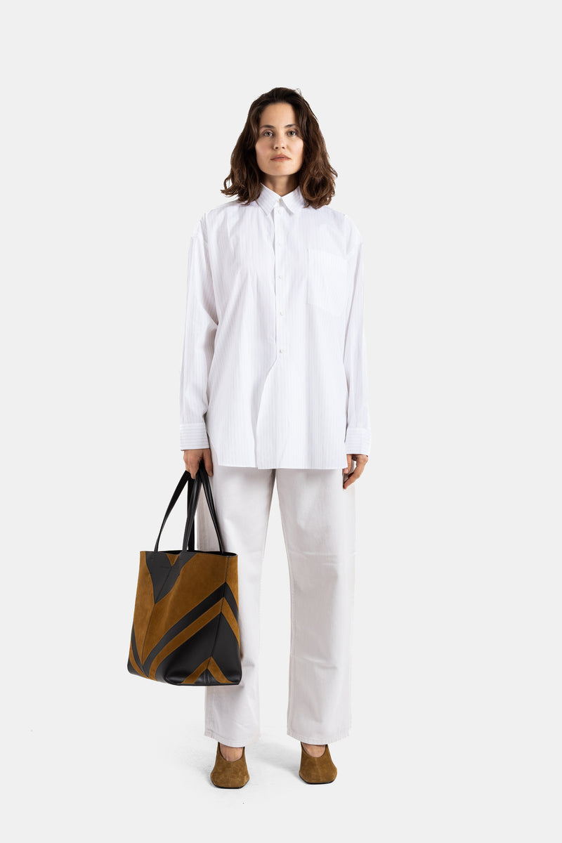 Jean drop Blanc craie