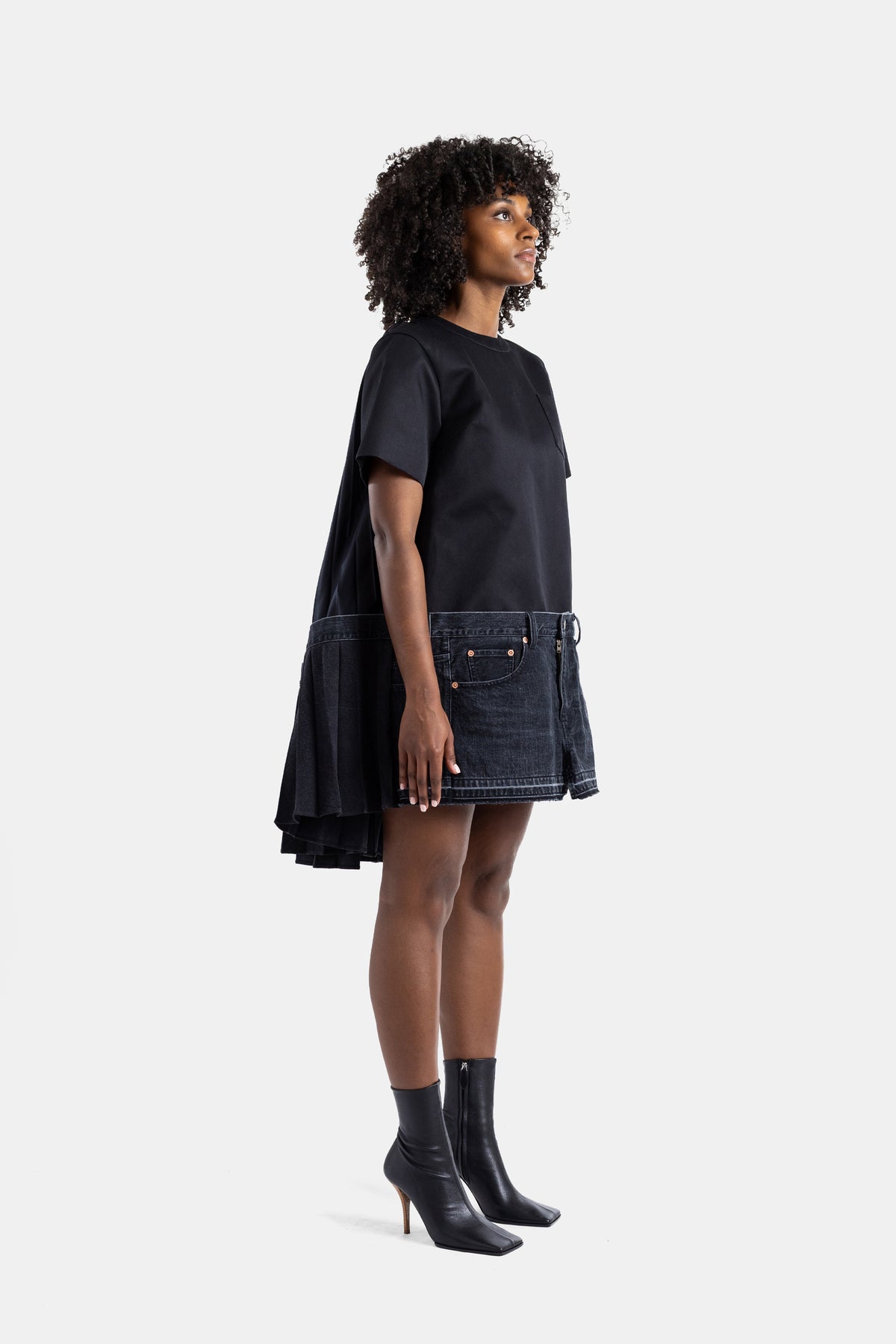 Black Denim Hybrid Dress