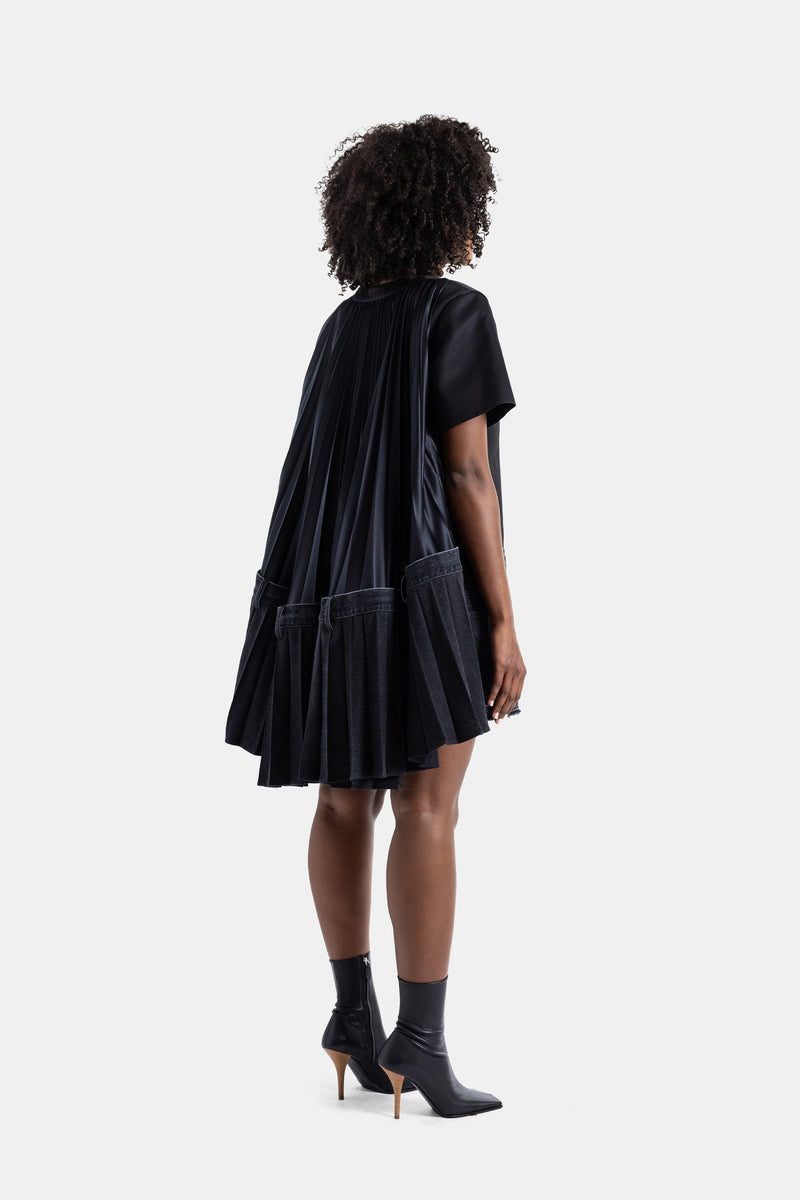 Black Denim Hybrid Dress