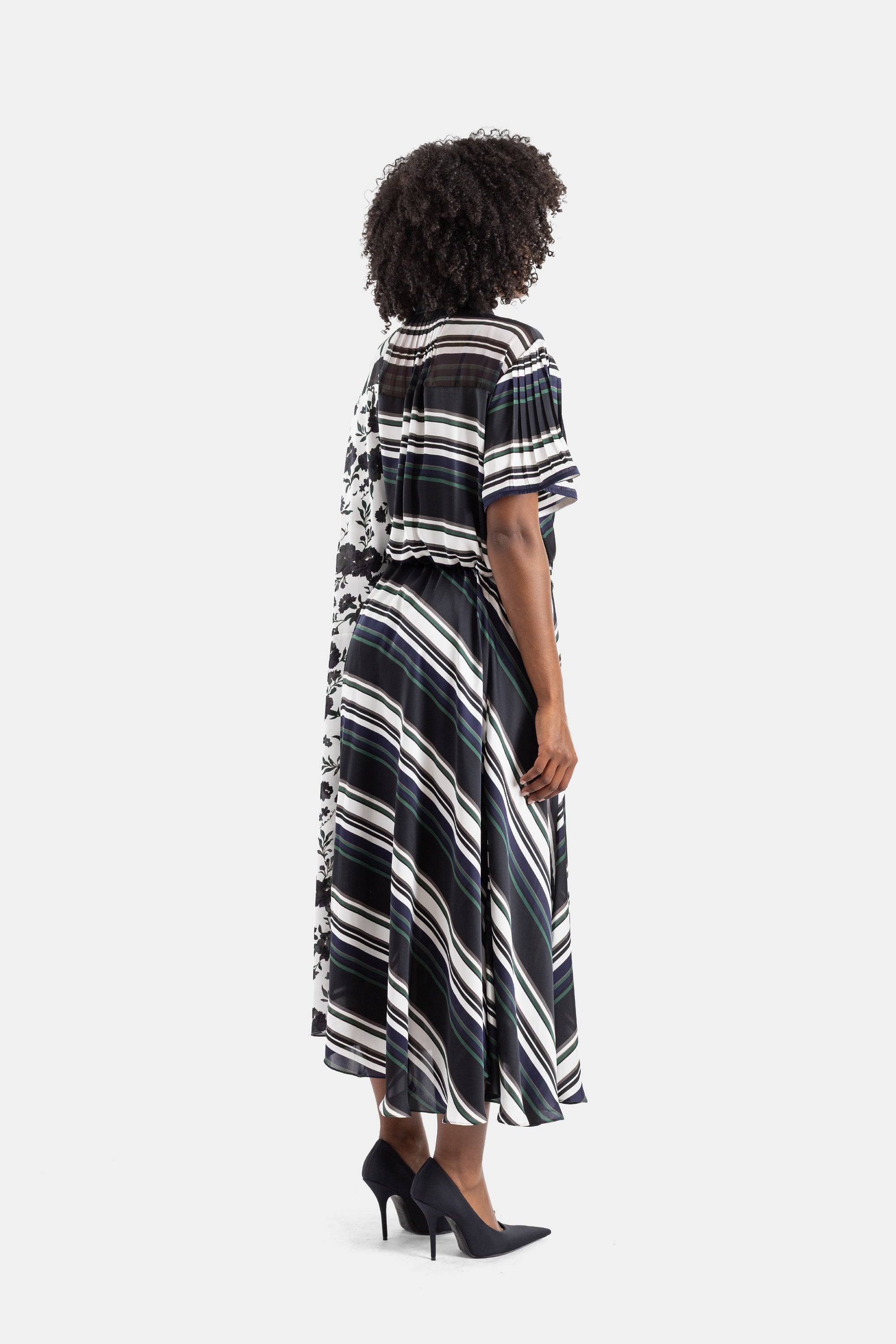 B*n様 ［美品］sacai (サカイ) / 19SS /アシンメトリー　パーカ サカイ アシンメトリーパターンミックスミディドレス | Actuel B