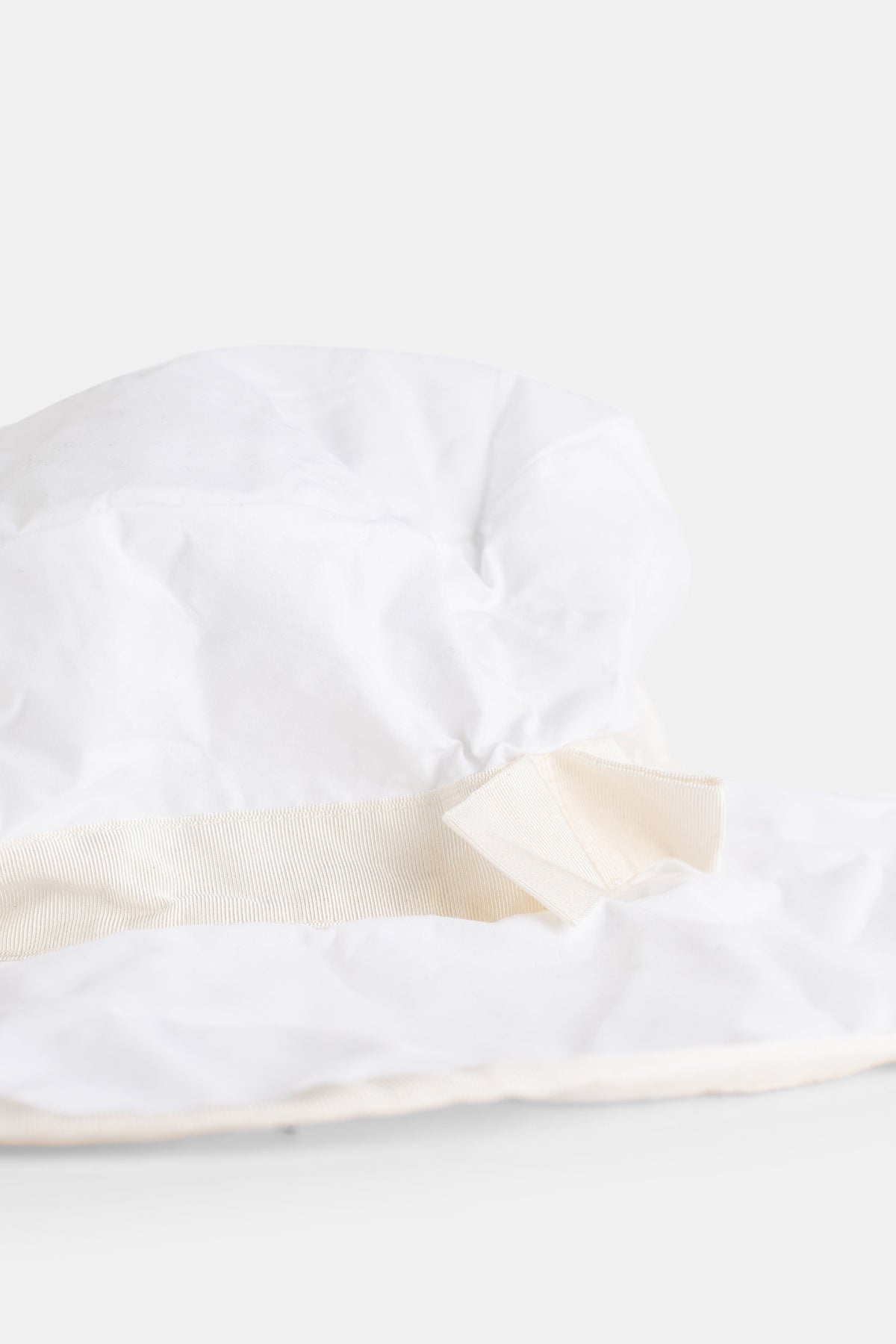 Canotier Large en Coton Blanc/Écru