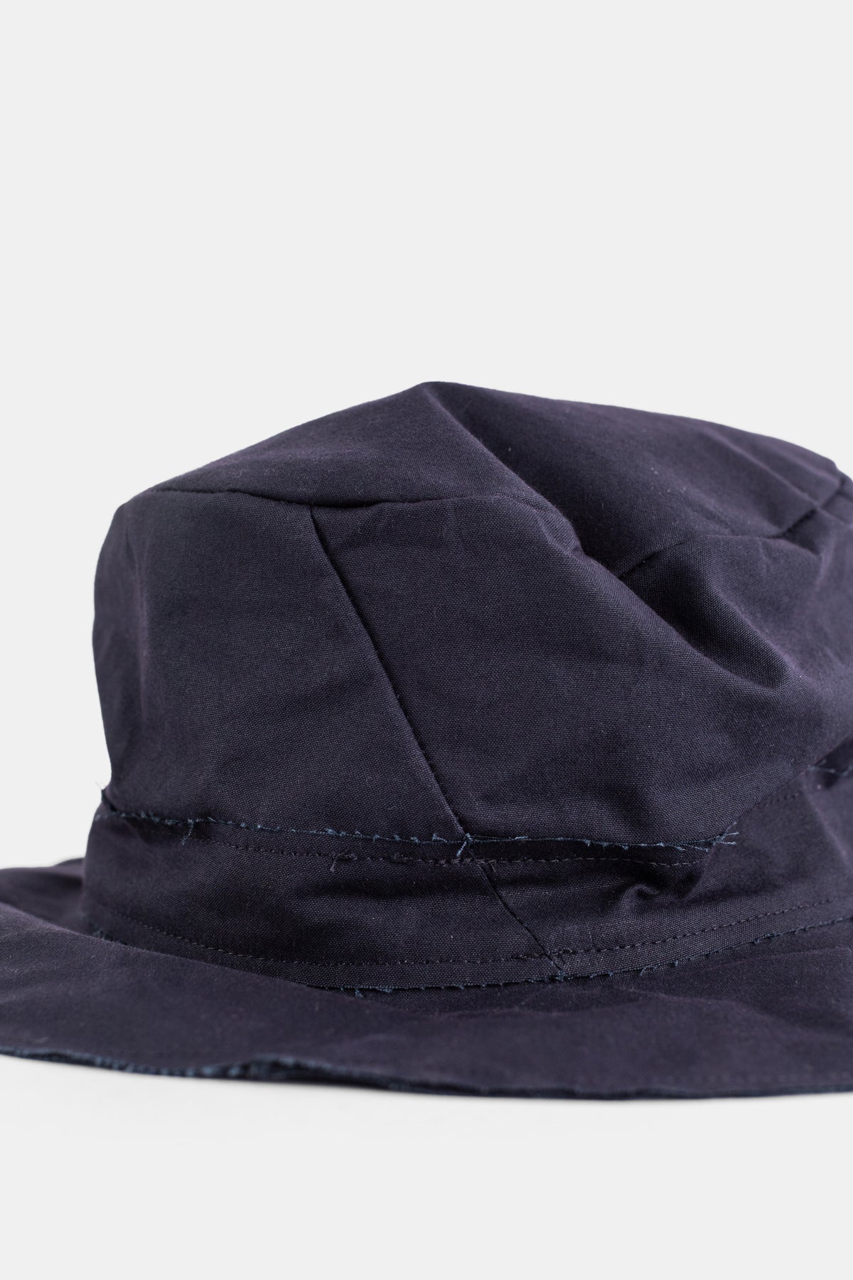 Chapeau coton ciré Walk Time Indigo/Noir