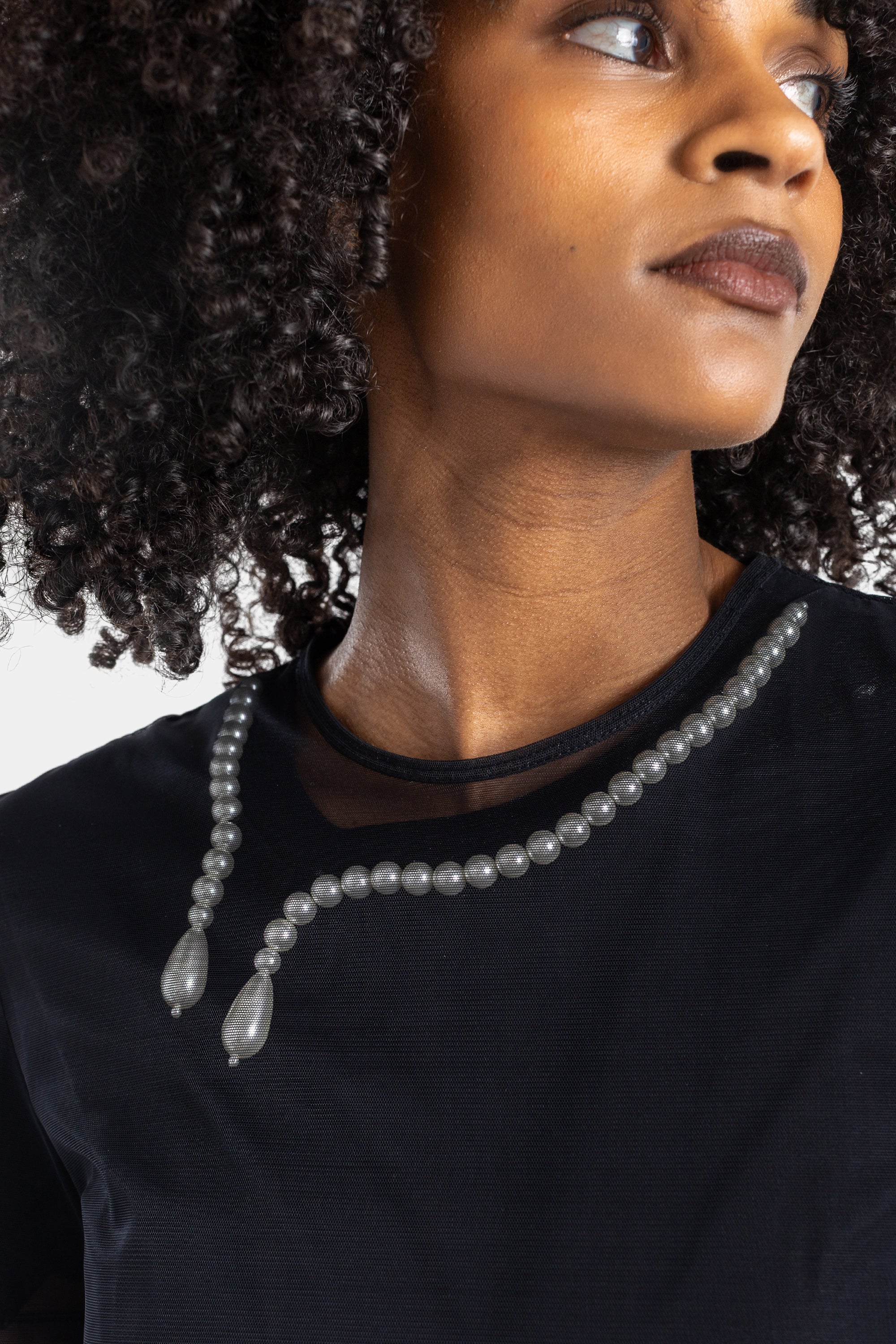 Simone Rocha Black Beaded Layered Midi Dress | Actuel B