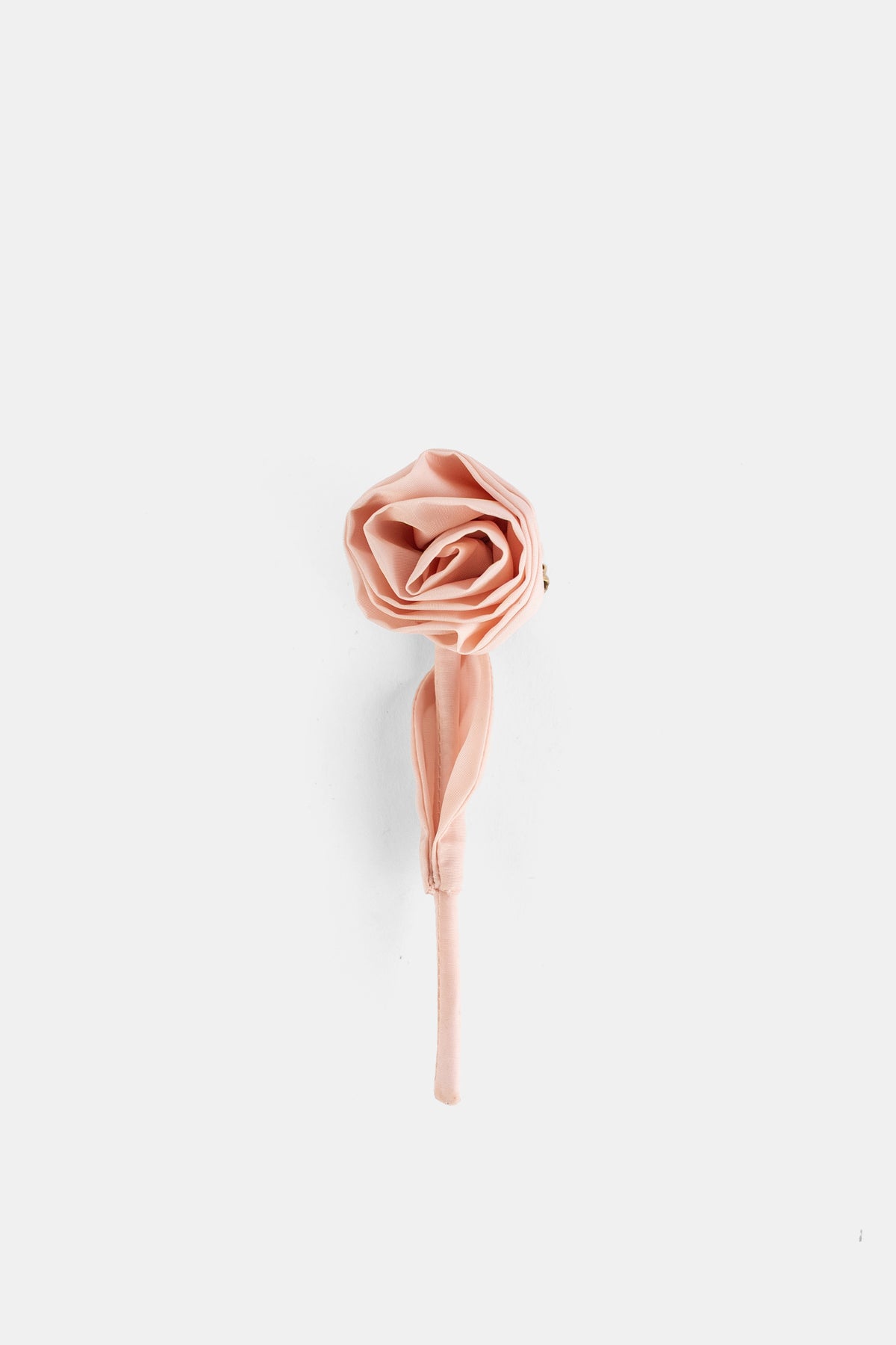 Rose Brooch Satin Taffeta Peach Pink