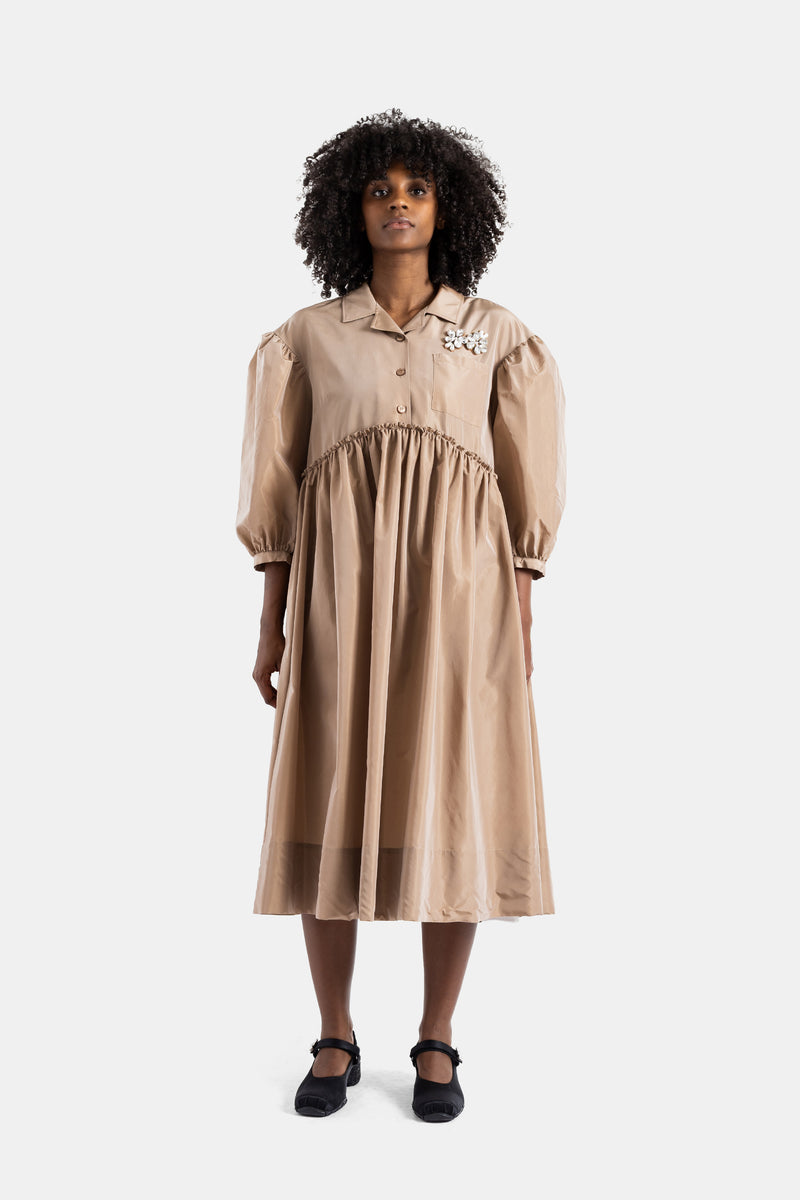 simone rocha organza dress Silk Organza Ruffle Dress