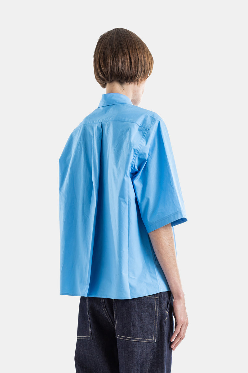 Biscay Shirt in Azure Cotton Poplin