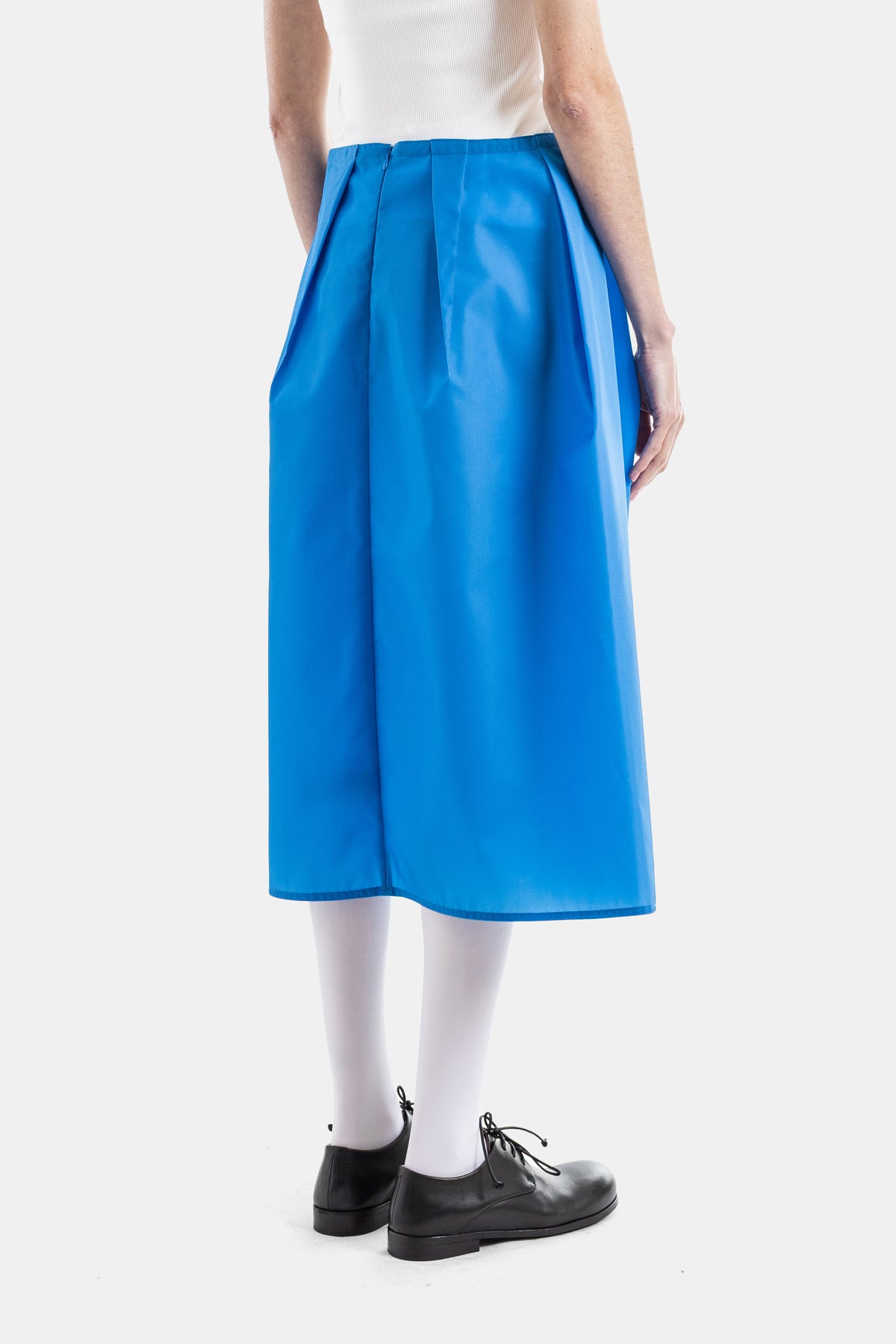 Jupe Midi Suvi Ample en Polyamide Bleu Horizon