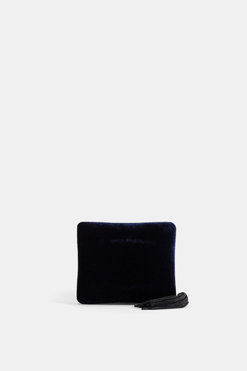 Boîte à Bijoux Velvet Deux Bleus en Velours Bleu Nuit