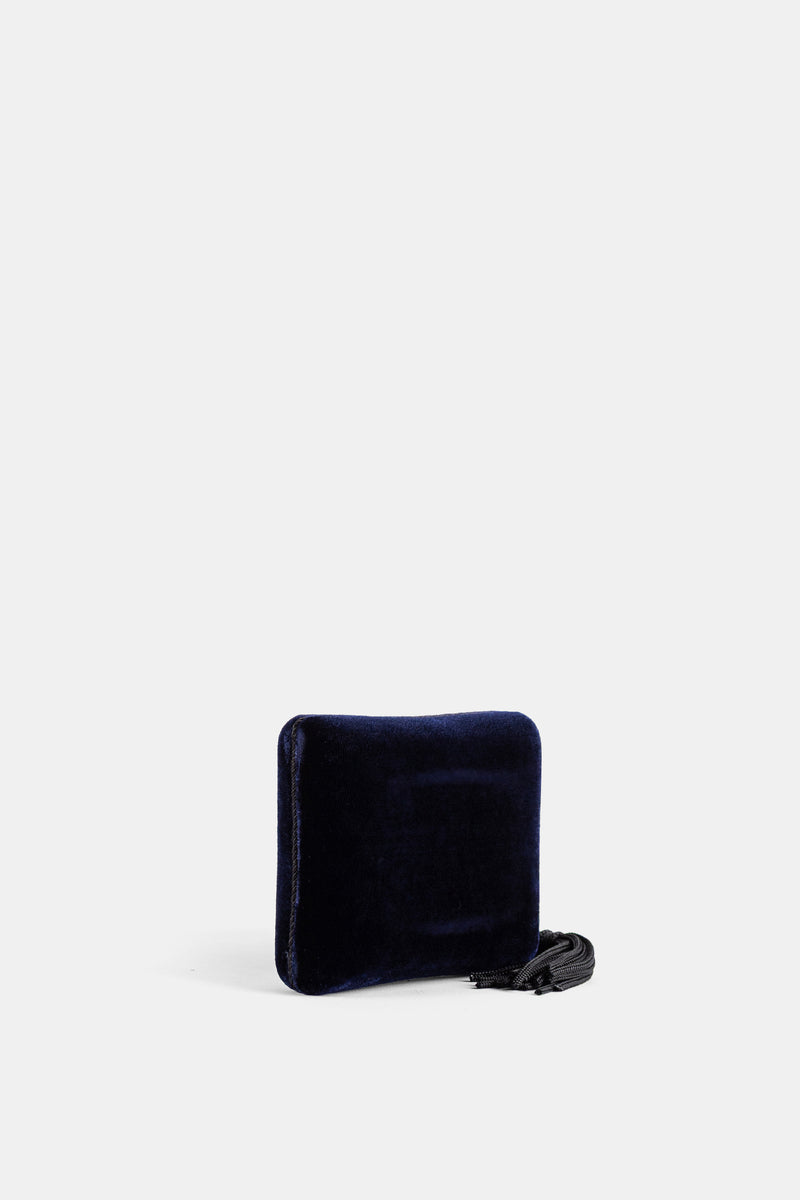 Velvet Two Blues Jewelry Box in Midnight Blue Velvet