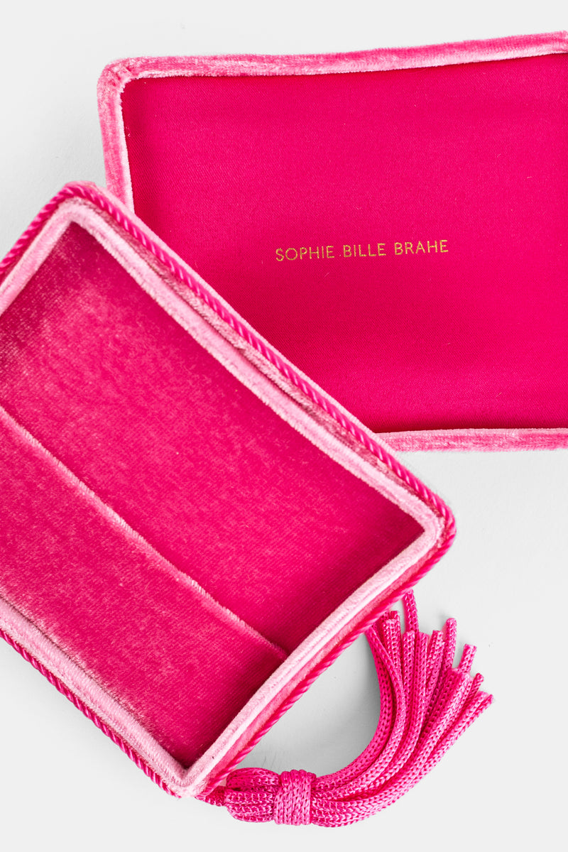 Boîte à Bijoux Velvet Pink en Velours Rose