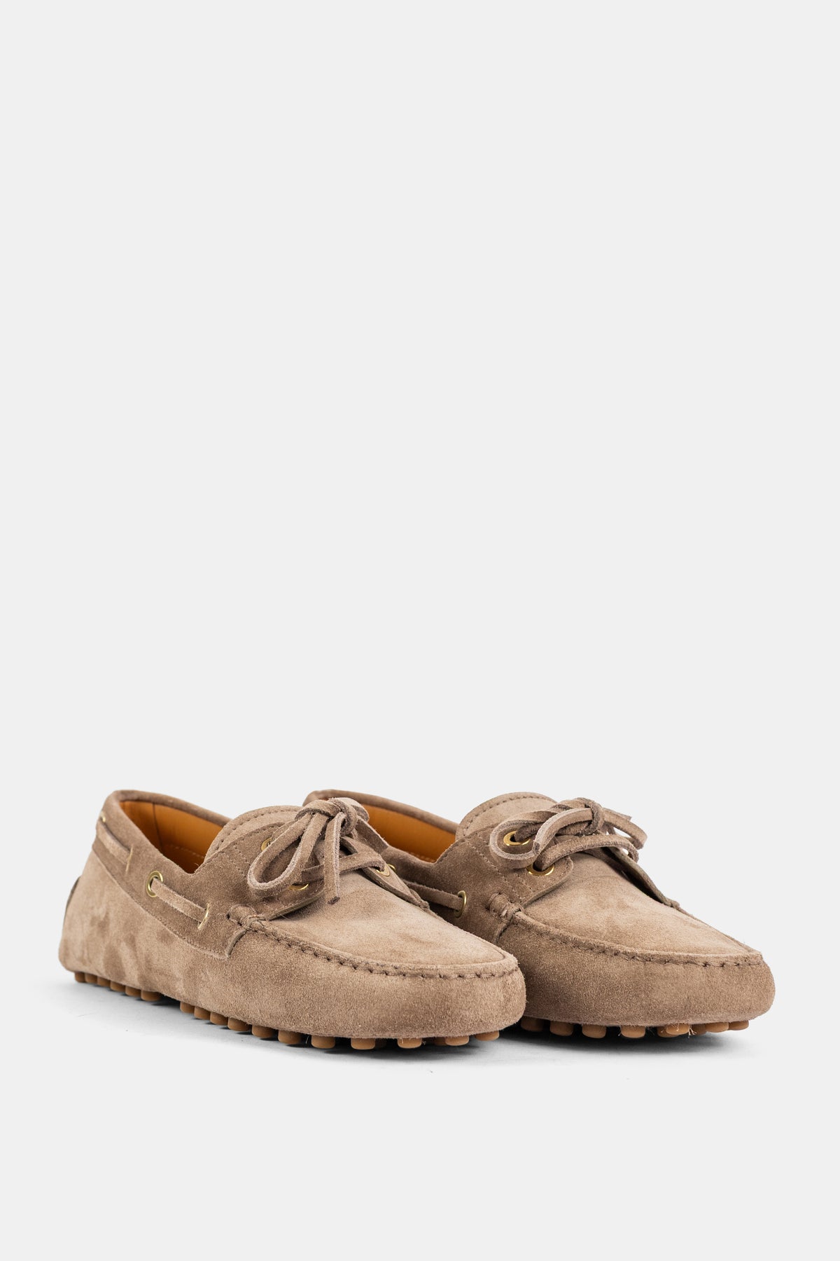 Gommino Boat Moccasin in Taupe Suede