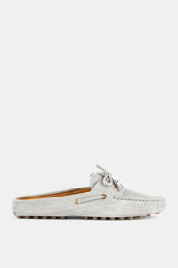 Tod's Gommino Schnürmule aus Gletschergrauem Wildleder - EU 37.5