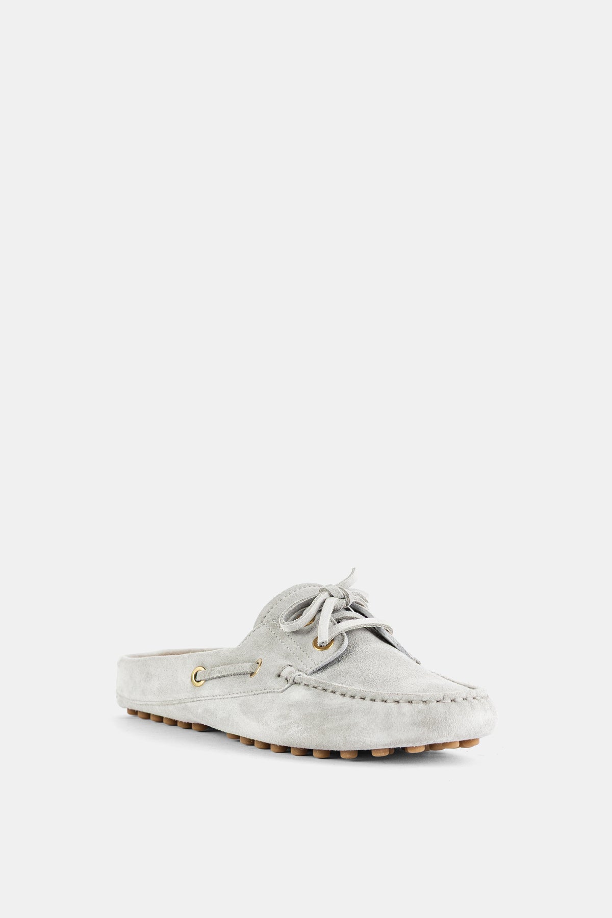 Gommino Lace-Up Mule Suede Light Grey Tod's