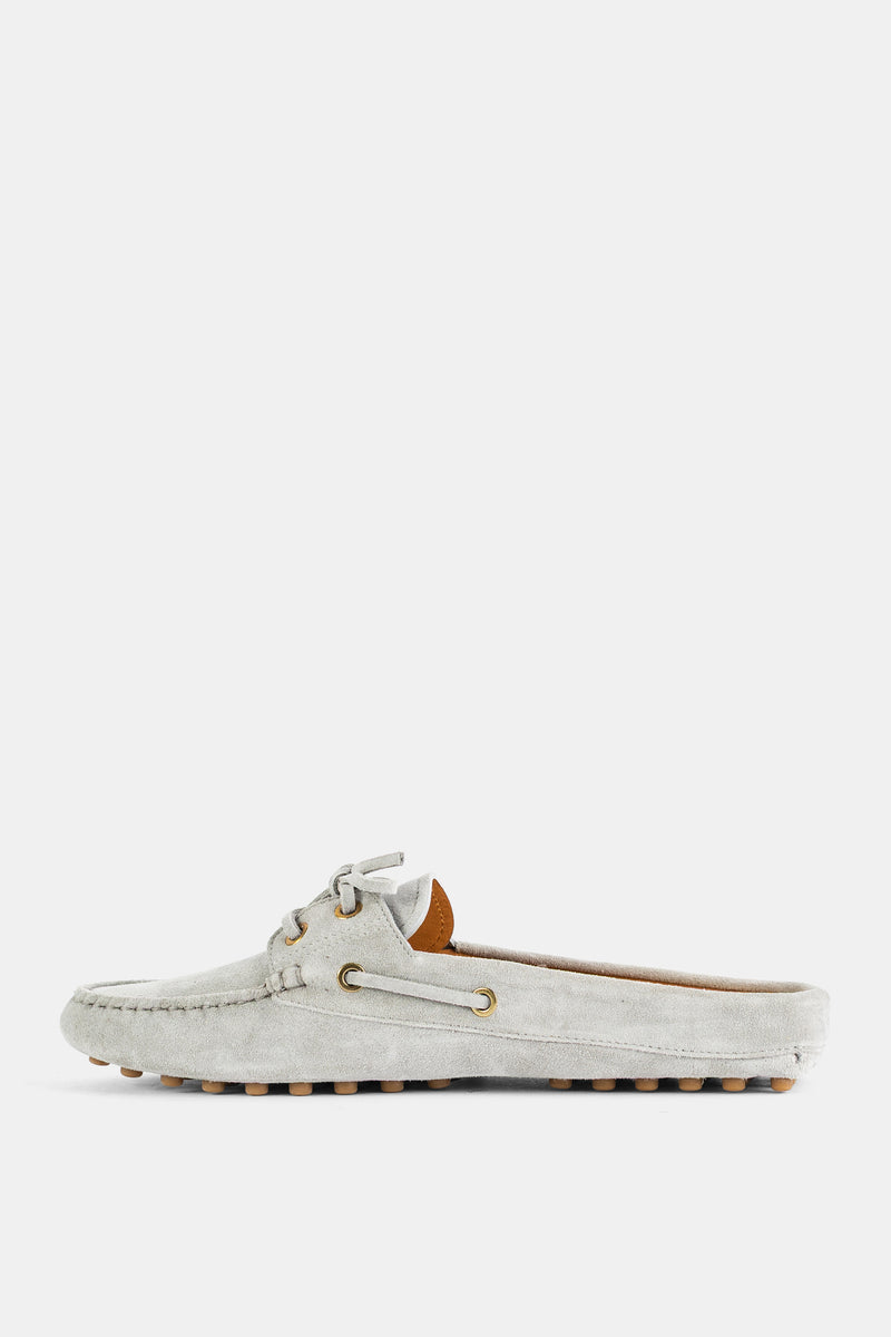 Gommino Lace-Up Mule Suede Light Grey Tod's