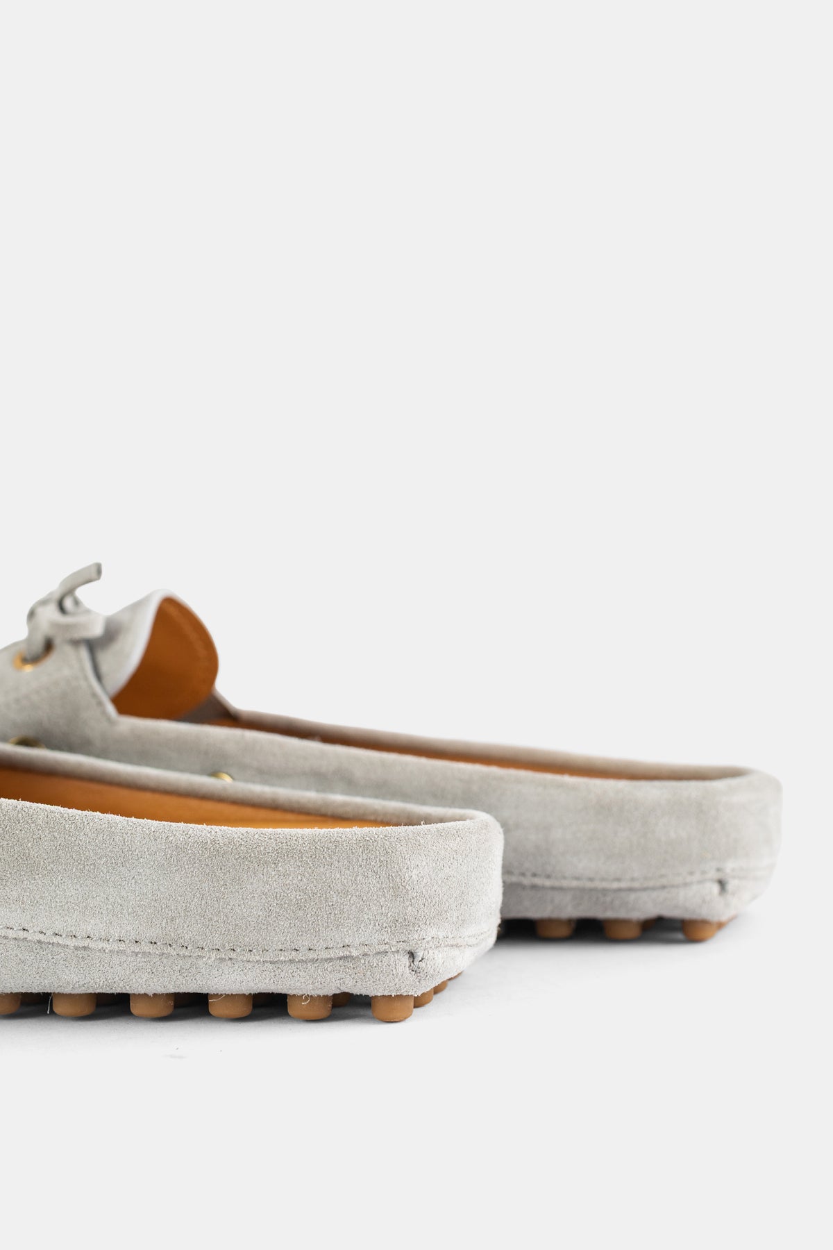 Gommino Lace-Up Mule Suede Light Grey Tod's