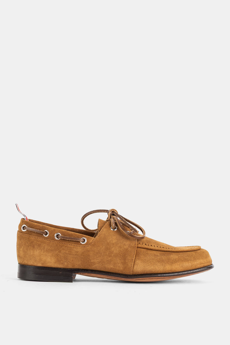 Chaussure bateau en daim de veau