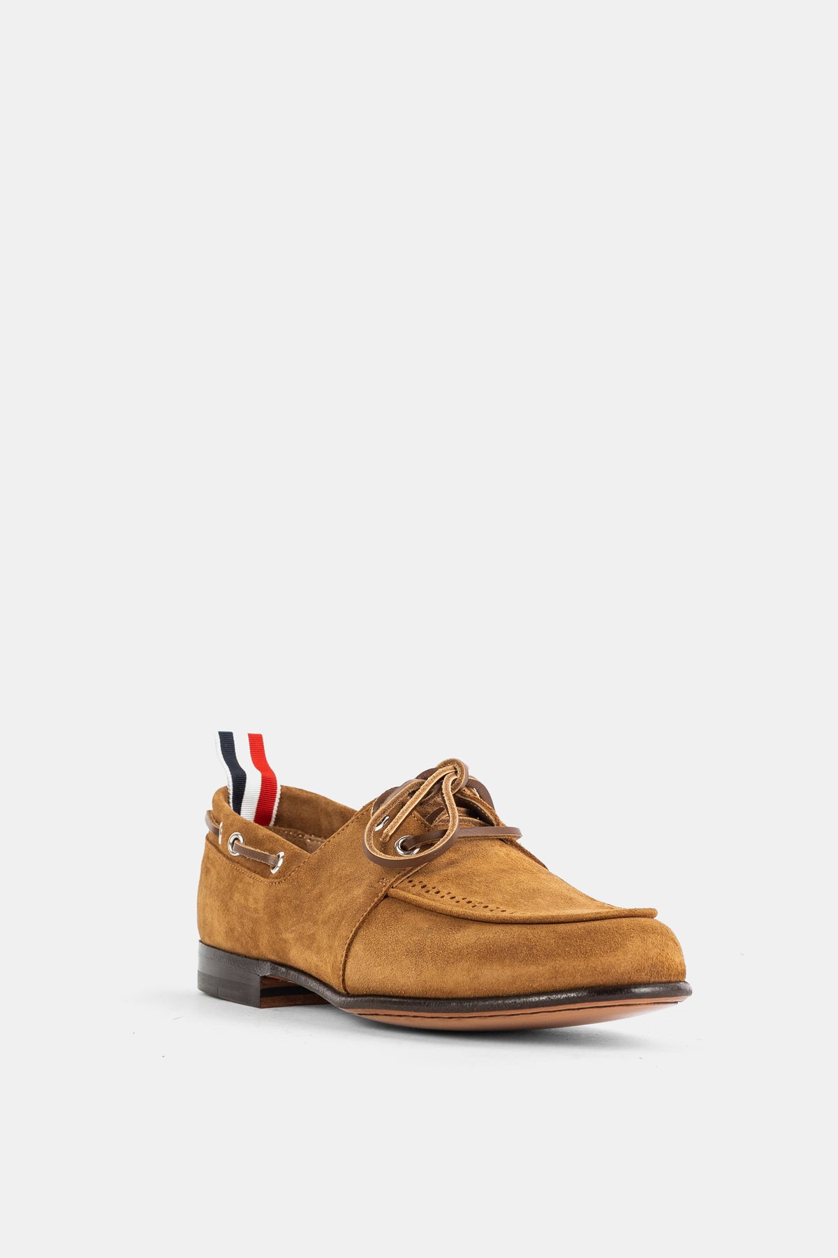 Chaussure bateau en daim de veau