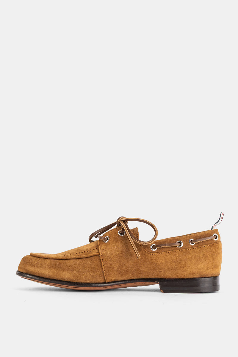 Chaussure bateau en daim de veau
