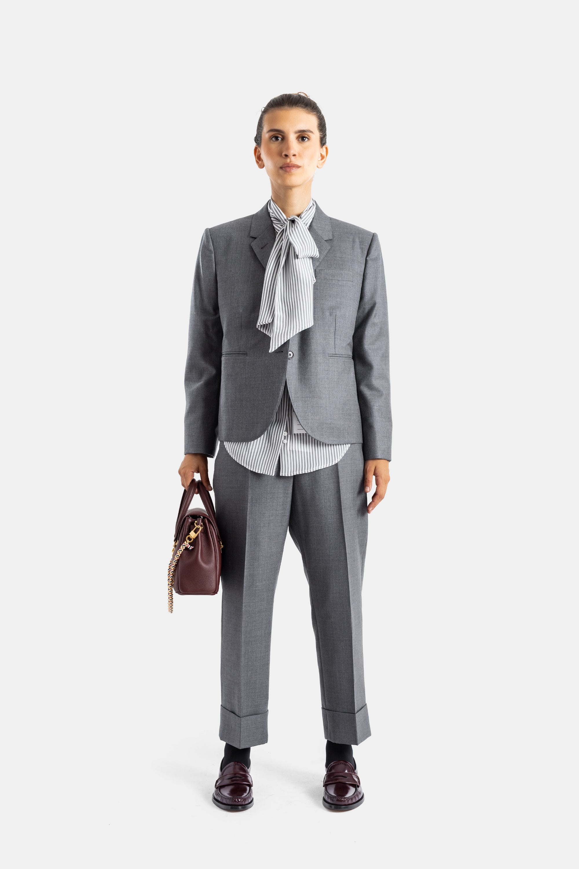 Twill Tailored High Armhole Navy Jacket Thom Browne | Actuel B